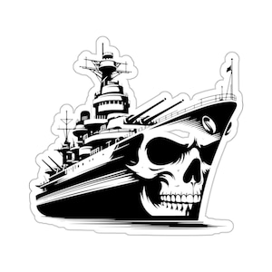 Navy Sticker | Naval Battleship Sticker | Navy Ship Sticker | Military Vinyl Decal | Warship Graphic Sticker