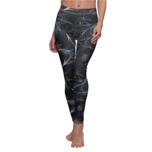 Gothic Spider Web Leggings - Women&#39;s Yoga Wear, Fashion Leggings, Activewear, Festival Outfits, Comfortable Fitness Pants