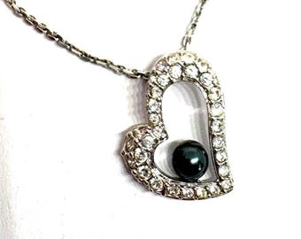Vintage 2006 SWAROVSKI x DISNEY Black Crystal Pearl Necklace #1791956 - Boxed & Certified