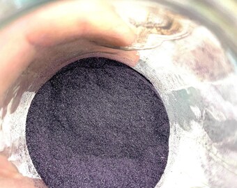 Frita de vidrio violeta perlado Plowden & Thomson: polvo fino (COE 100-104)