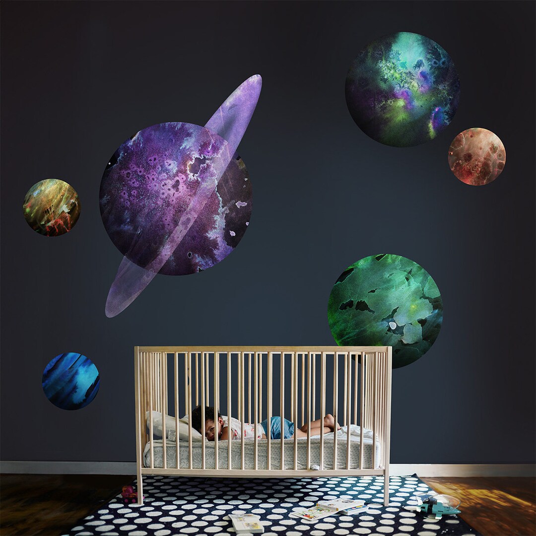 Space Wall Decal | Premium Peel & Stick Mural for Kids | Removable and ...