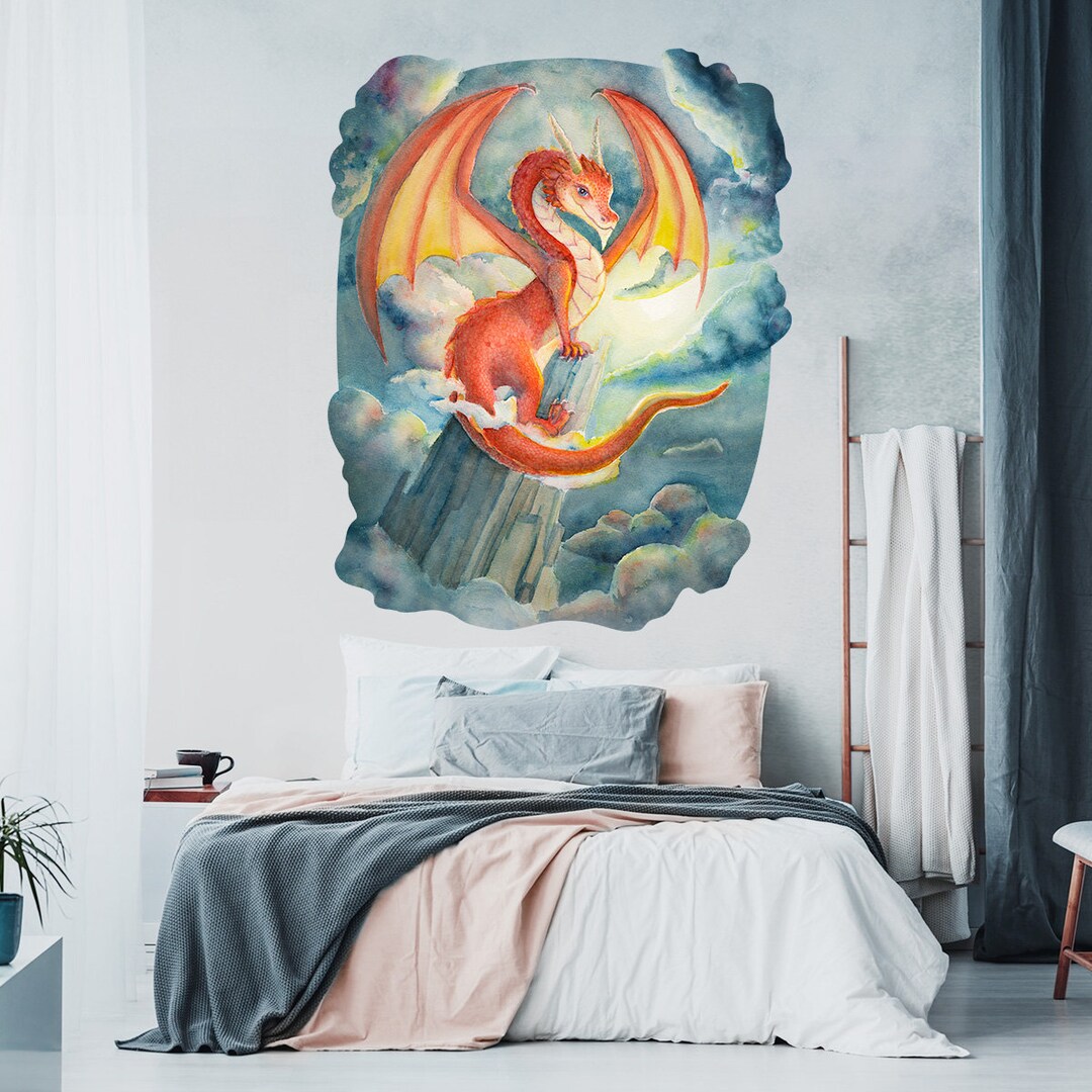 Dragon Wall Decal | Premium Peel & Stick Mural for Kids | Removable and ...