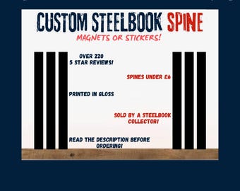 Custom Steelbook Spine - Gloss Magnet or Sticker