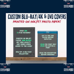 Custom Blu-ray Cover - No Gloss, 4K, Games, DVD Covers, High-Quality, Inkjet Printed