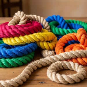 10meters 32feet colorful rope, customizable colors, decorative jute rope, DIY rope, garden decor, decorative colored thick ropes