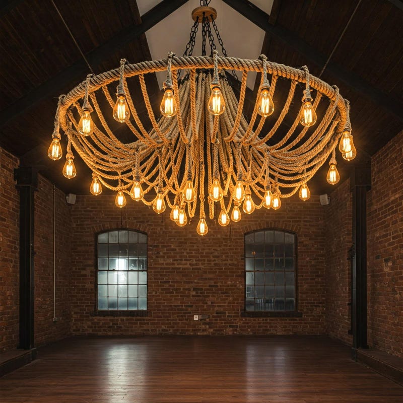 Shell Chandelie Rwith Rope Rope Chandelier - Etsy