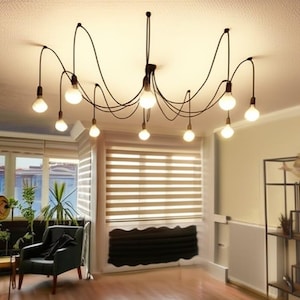 spider pendant lighting fixture, Customizable multiple chandelier, desing lights, cafe lamp, restaurant ceiling lamp,