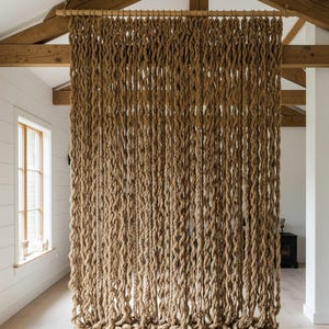 hemp rope room dvider, Rustic thick rope curtain,customizable sizes, jute rope decoration, thick rope curtain, farmhouse decor