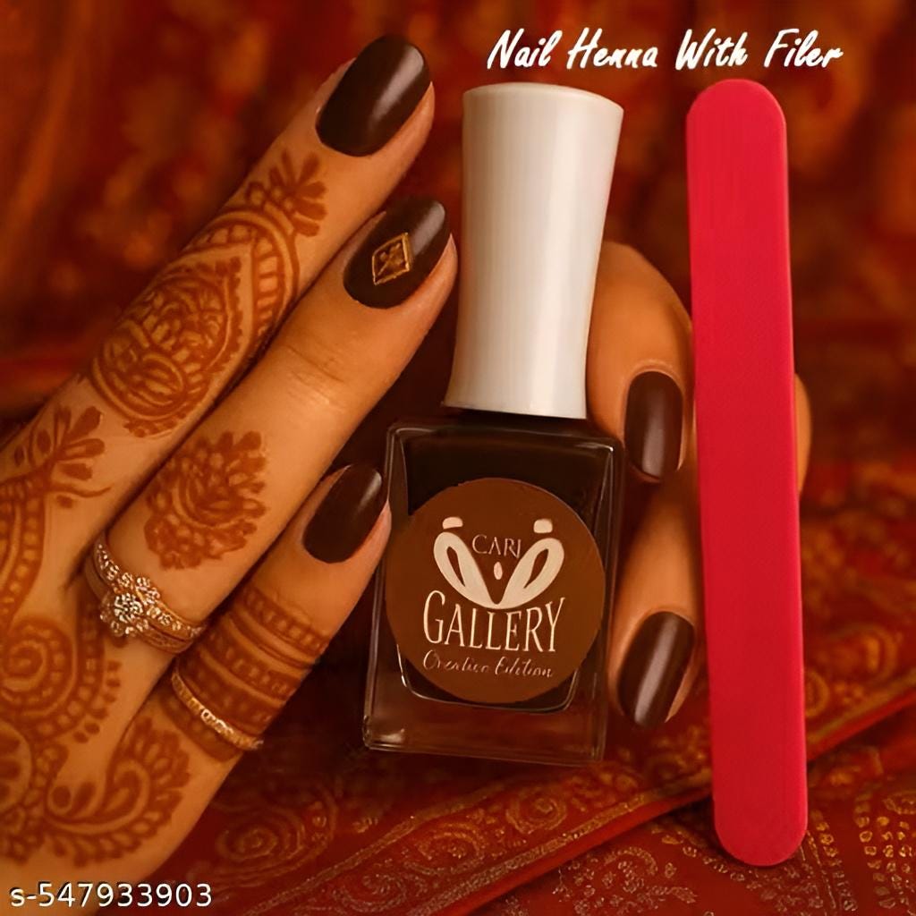 Natural Henna Nail Polish 15m L Vegan Halal Mehndi Stain | Reddish