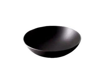 Pure Iron Henna Mixing Bowl with Wooden Brush | Herbal Hair Dye Katori