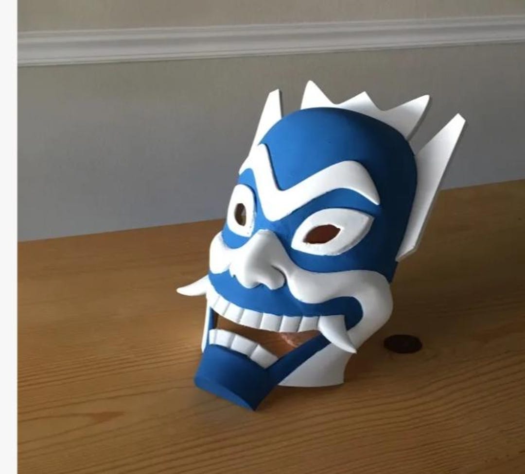 Blue Spirit Mask – 3D Printed Avatar: the Last Airbender Cosplay Mask ...