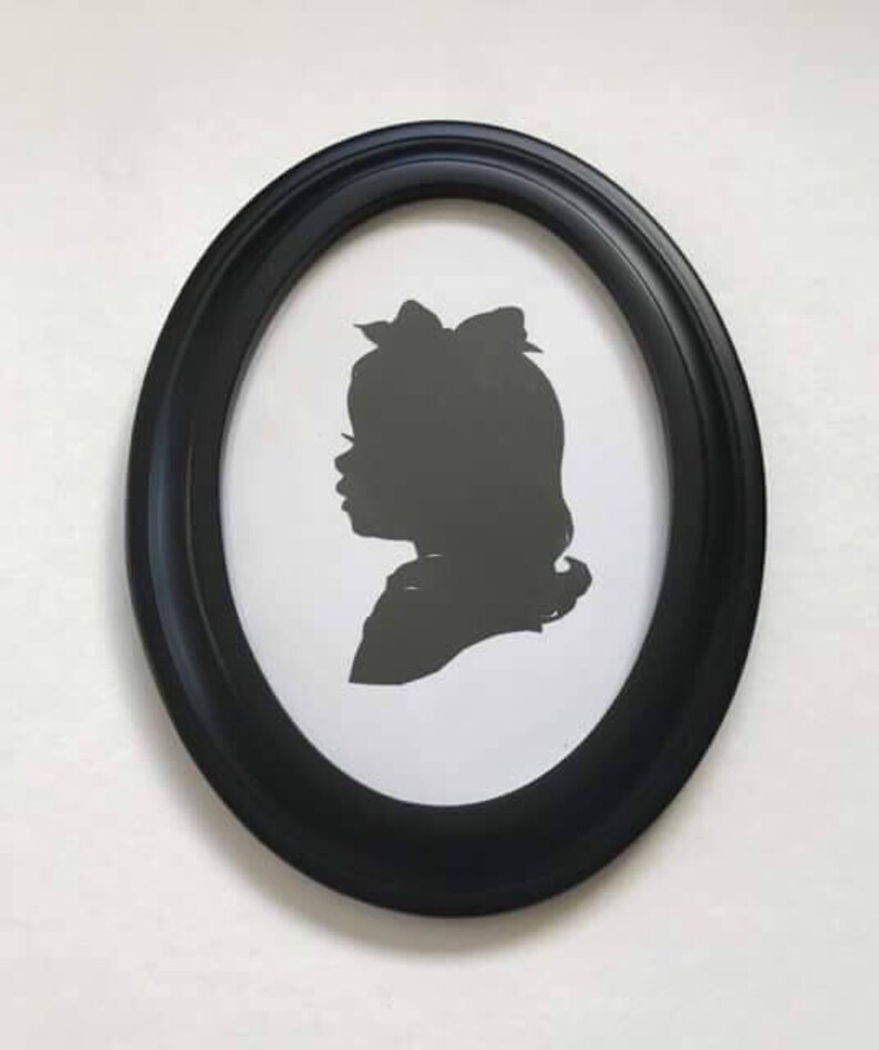 Black Oval Picture Frame 5x7 Real Wood Etsy