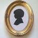 5x7 inch Gold Wood Silhouette Frame