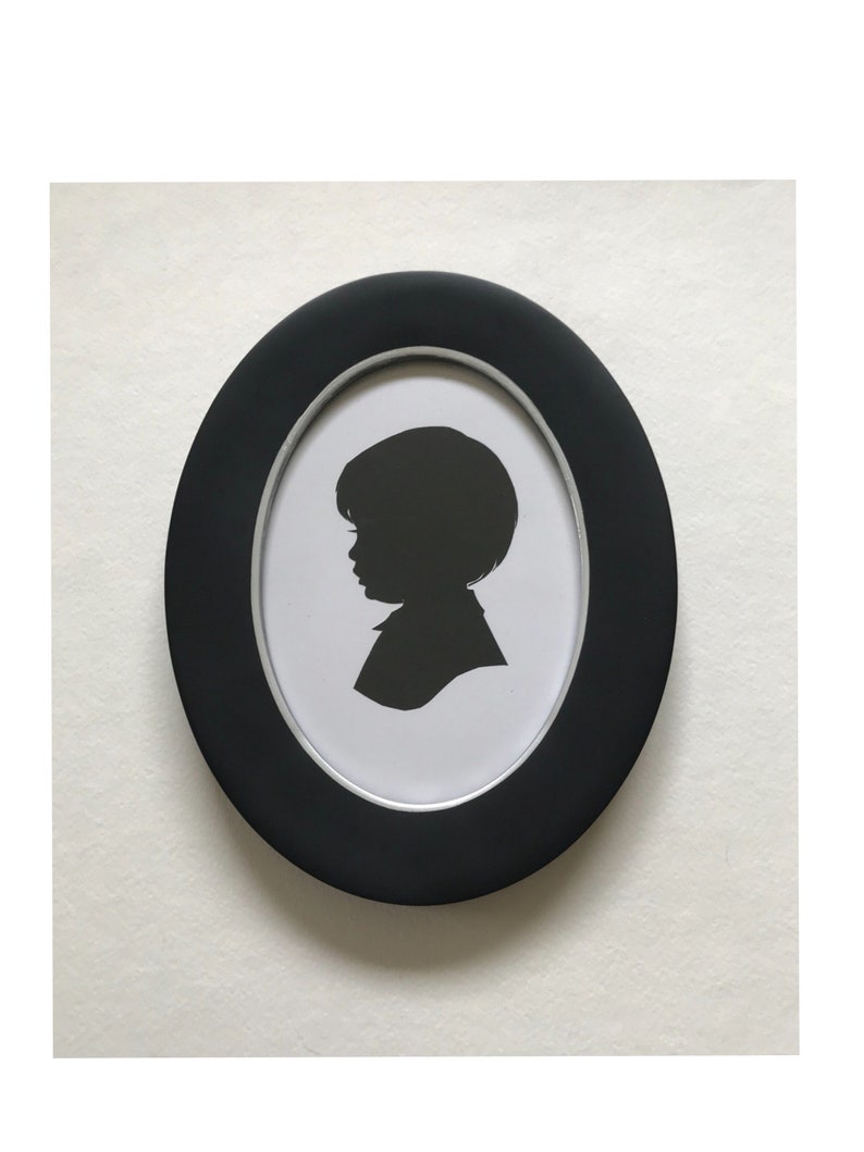 Black Oval Picture Frame 5x7 Real Wood / Silhouette Etsy