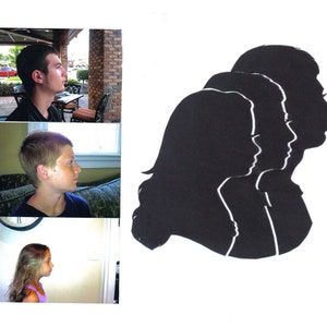 2 Copies Medium 8x10 Triple Silhouette Portrait