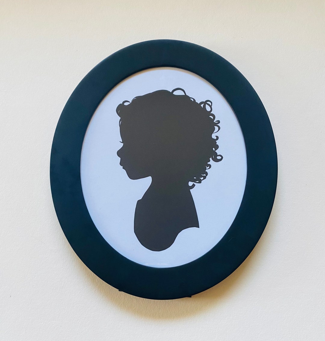 8x10 Black Oval Picture Frame Real MDF Wood Silhouette Frame Etsy