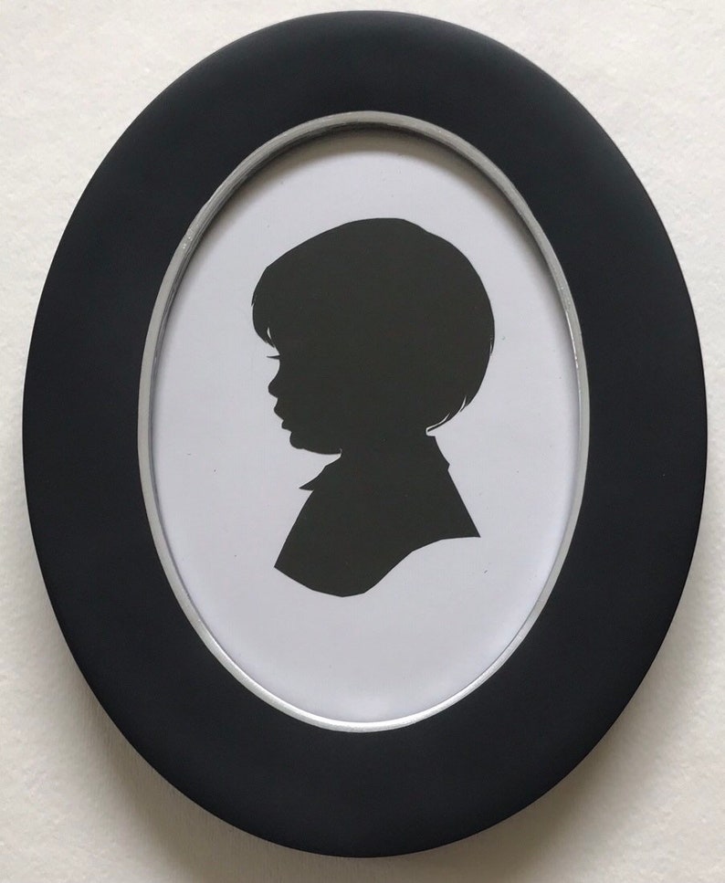 Black Oval Picture Frame 5x7 Real Wood / Silhouette Etsy