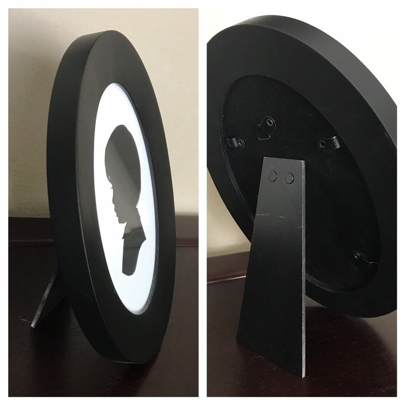 5x7 Black Oval Picture Frame Real MDF Wood Silhouette Frame Etsy