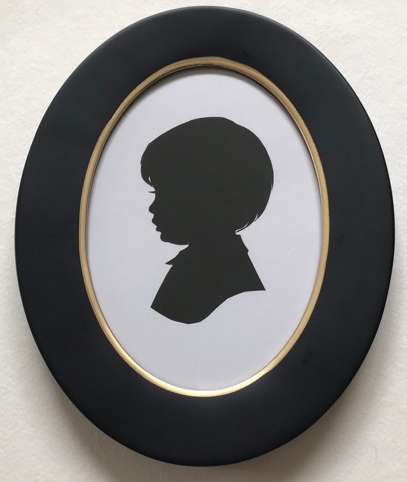 Black Oval Picture Frame 5x7 Real Wood / Silhouette Etsy