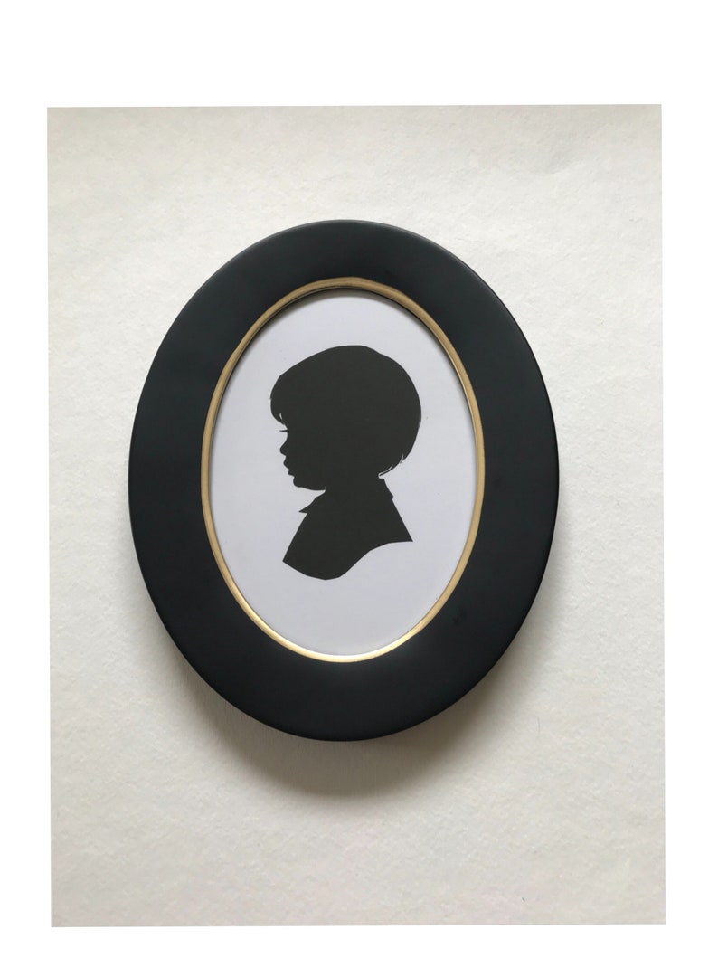 Black Oval Picture Frame 5x7 Real Wood / Silhouette Etsy