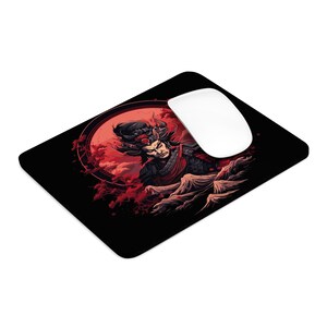 Samurai Mauspad, abstrakte Ästhetik, Schreibtischzubehör, ideales Bürogeschenk, kleine Spielmatte, 23x18,5 cm, niedliches Wohndekor