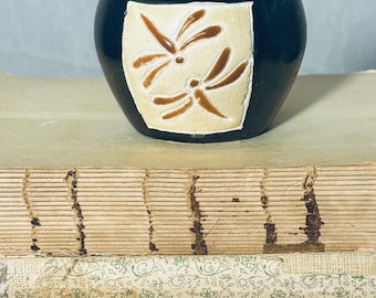 Vintage Ceramic Mini Planters | Dragonfly, Wave, Botanical Designs | Boho Decor