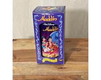 Disney Aladdin Burger King Collector Series Glass 1994 Purple Box