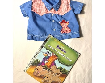 Vintage Cotton Candy by Catton Bros Toddler Western Shirt and Darkwing Duck Book Set