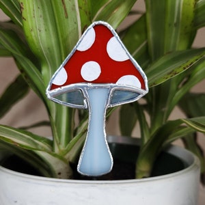 Stained Glass Mushroom Plant Stakes