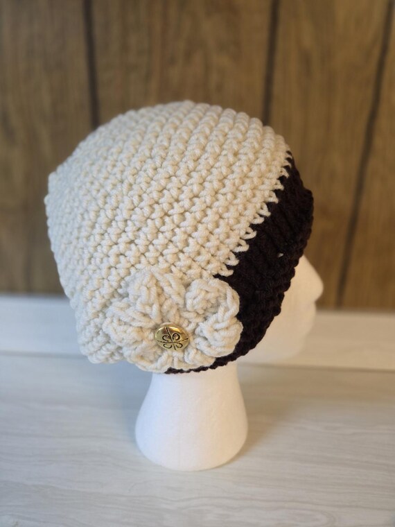 Offwhite beanie with matching fingerless gloves Beanie and Gloves Set - Etsy main image 3