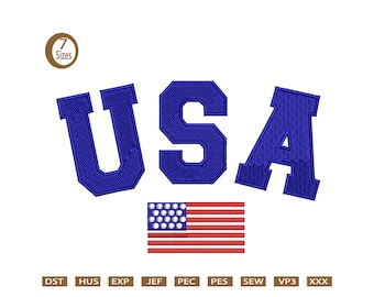 Diseños de bordado a máquina de EE. UU., archivos de bordado de Estados Unidos, bordado de la bandera estadounidense, Día de la Independencia, bordado patriótico estadounidense del 4 de julio