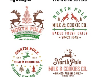North Pole Embroidery Designs bundle Milk and cookies Embroidery Designs North Pole Hot Chocolate embroidery Christmas Machine Embroidery