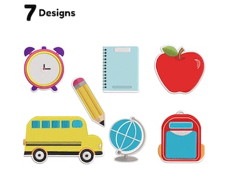 Teacher Embroidery Designs Bundle School Bundle Embroidery Teacher Embroidery Back to School Embroidery file  Teacher-Themed Embroidery