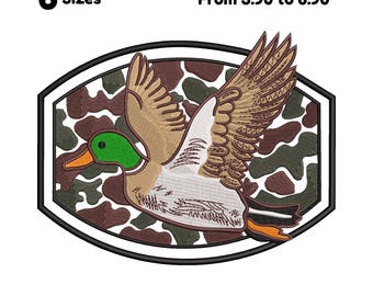 Southern Boy Embroidery Design,flying Mallard Duck Hunting Embroidery File,Hunting Duck Silhouette Stitch,Waterfowl Goose embroider pattren