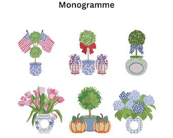 Paquete de diseño de monograma bordado Paquete de bordado de monograma con cresta de corona vintage moderna Paquete de diseños de bordado de marco con cresta de laurel