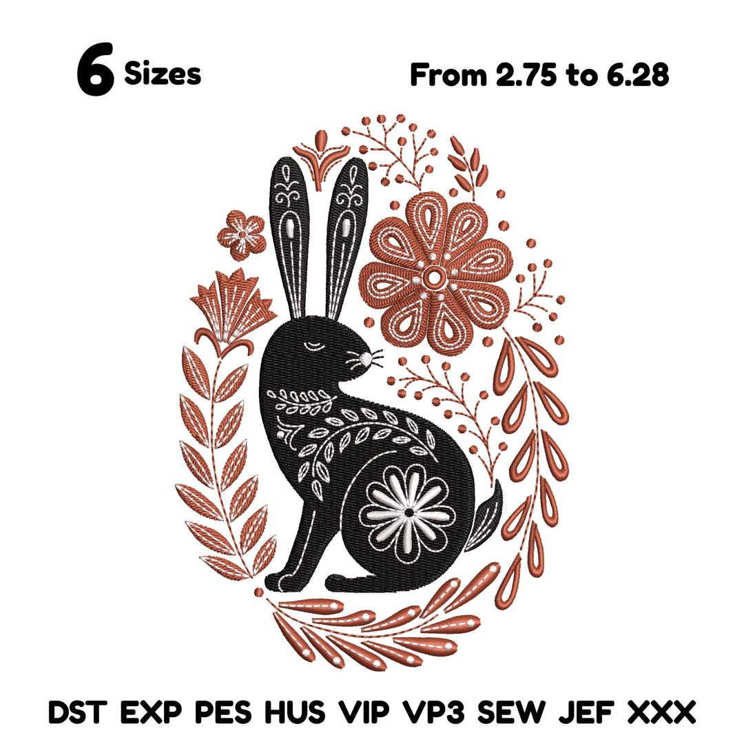 Floral Easter Egg Machine Embroidery File Happy Easter Embroidery ...