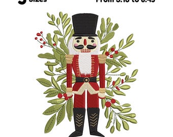Nutcracker and Winter Branches Embroidery Design The Nutcracker Machine Embroidery Design Christmas Embroidery Festival Embroidery Design