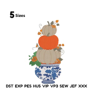 Topiary Pumpkin Machine Embroidery Designs Fall Embroidery Design Pumpkin Topiary Fall Embroidery Design Autumn Fall Pumpkin Embroidery