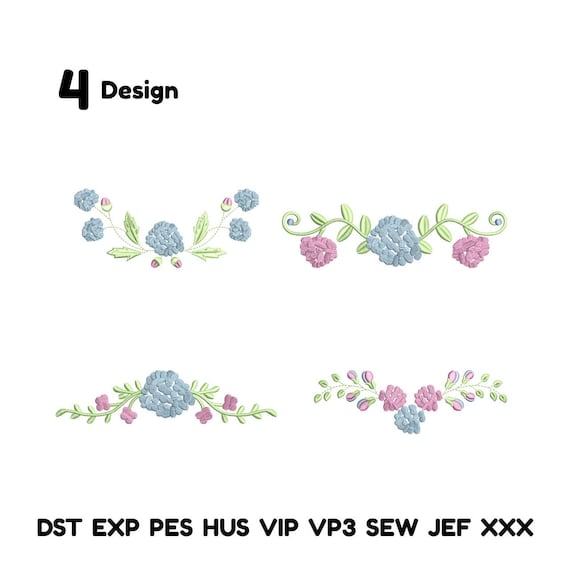 Preppy hydrangea embroidery  hydrangea floral digital embroidery Preppy floral bow embroidery Preppy hydrangea crest embroidery bundle