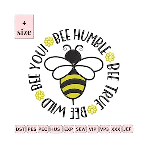 Mini Biene Fliegen Stickmuster, Niedliche Biene Maschinenstickerei, Honigbiene, Insekt, Kleine Biene Stickdatei, Kleine Biene Stickerei