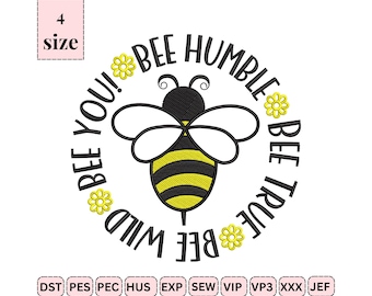 Mini Bee Flying Embroidery Design, Cute Bee Machine Embroidery Design, Honey Bee, Insect,Little Bee Embroidery Design Little Bee Embroidery