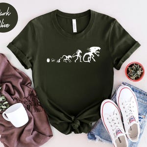 Xenomorph Evolution Unisex T-shirt, Alien Tee, Evolution Of Alien Shirt, Alien Flim Fan Shirt, Science Fiction Tee