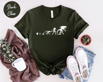 Xenomorph Evolution Unisex T-shirt, Alien Tee, Evolution Of Alien Shirt, Alien Flim Fan Shirt, Science Fiction Tee