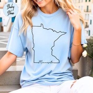 Minnesota State Unisex T-shirt, USA States Shirt, Minnesota Lover Tee, State Shirt, USA Travel Tee, Map Silhouette, Hometown Shirt, USA Trip