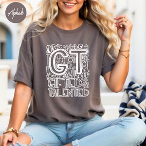 Camiseta unisex con talento para superdotados, superdotados y talentosos, camiseta de agradecimiento a los maestros, maestros superdotados, educación para superdotados, camisetas escolares