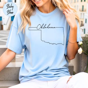 Oklahoma State Unisex T-shirt, USA States Shirt, Oklahoma Lover Tee, State Shirt, USA Travel Tee, Map Silhouette, Hometown Shirt, USA Trip