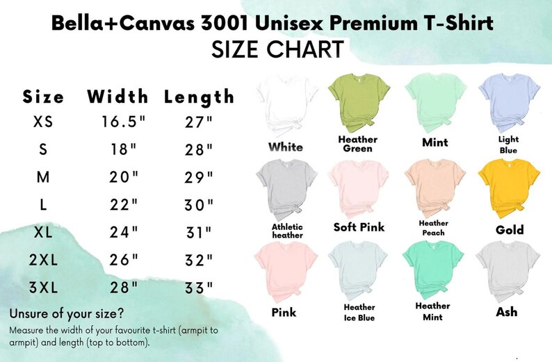 the size chart for a women's t - shirt