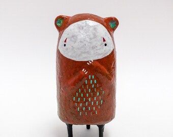 Xio the Wood Sprite Keeper – Paper mache sculpture #115