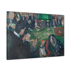 Edvard Munch Am Roulette-Tisch in Monte Carlo - Leinwand Wand Kunst Reproduktion