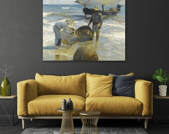 Joaquín Sorolla Valencian Fishermen - Canvas Wall Art Print